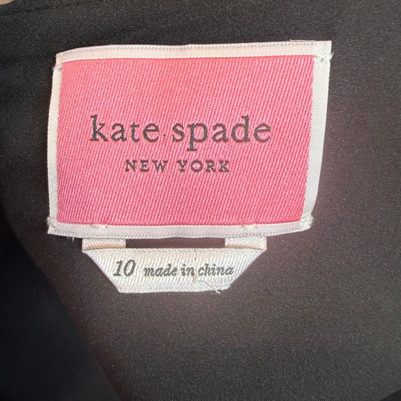 Kate Spade Bow Waist Ponte Dress Short Sleeve Black White Size 10 - Picture 6 of 11